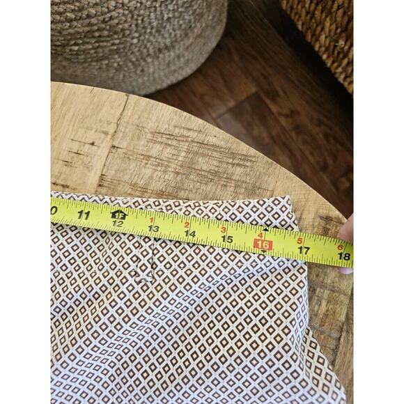 TALBOT'S Brown Beige ARGYLE Diamond CROPPED Dress Pants STRETCH Women's 14P EUC - Picture 6 of 11